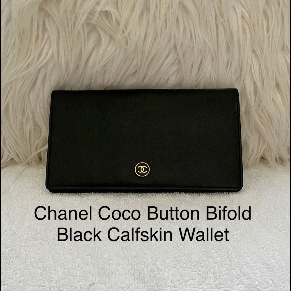 SOLD!!!Chanel Coco Button Bifold Wallet